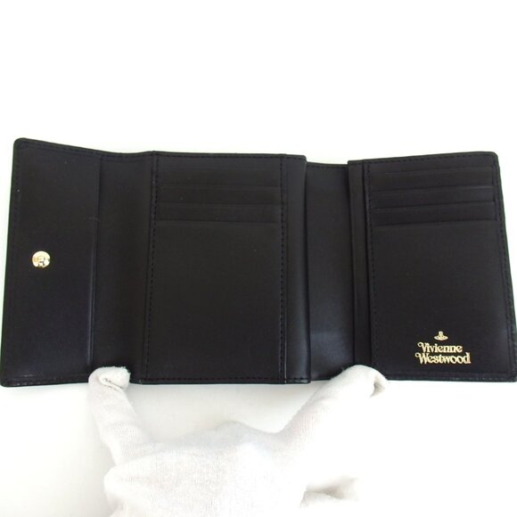 Authentic Vivienne Westwood VINTAGE WATER ORB Tri-fold wallet leather [Used] - Picture 6 of 12